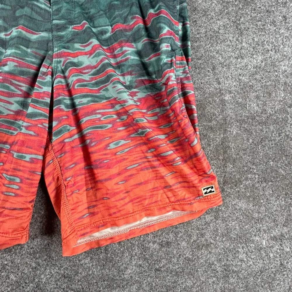 Billabong All Day Sunset‎ Lo Tides Board Shorts Mens Blue Orange Water Shade